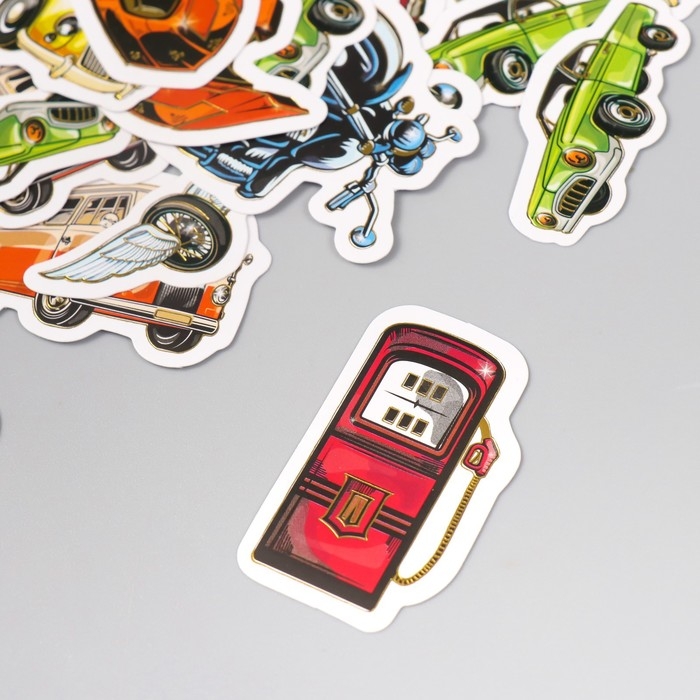 Наклейки для творчества Наклейки для творчества "Адреналин и скорость" тиснение серебро набор 48 шт 9х7х0,8 см