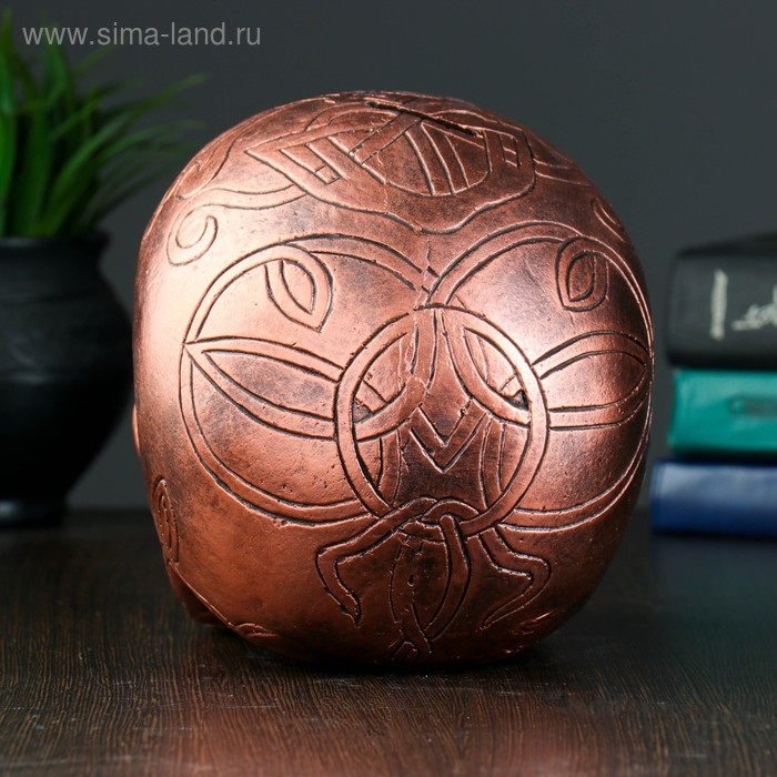 Копилка  Копилка "Череп" бронза, 17х13см