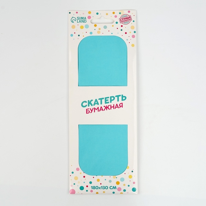 Скатерть бумажная 180*130 24гр голубой Скатерть бумажная 180*130 24гр голубой
