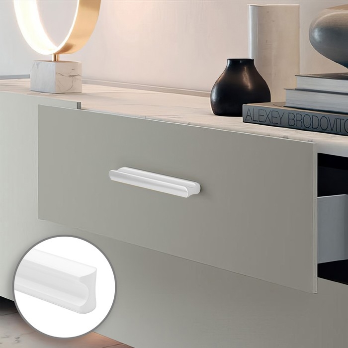 Ручка-скоба CAPPIO RSC022, алюминий, м/о 160 мм, цвет белый Ручка-скоба CAPPIO RSC022, алюминий, м/о 160 мм, цвет белый