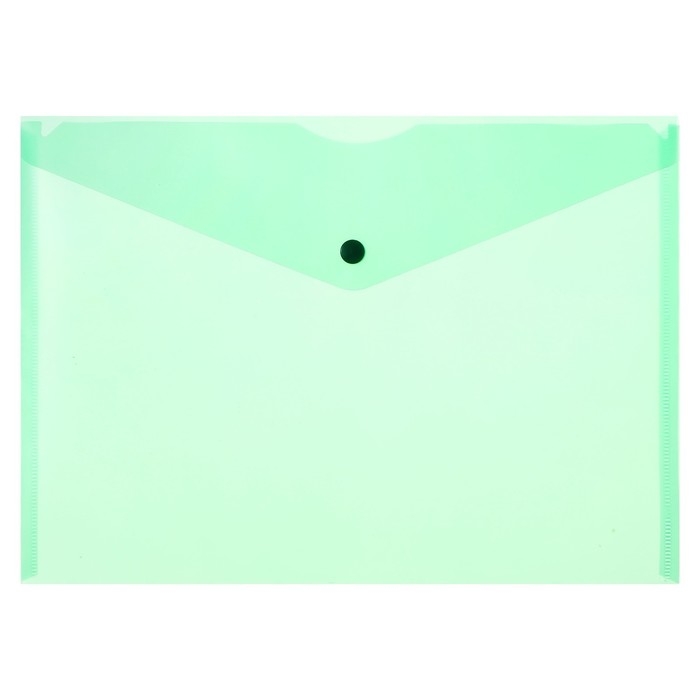 Набор папок-конвертов на кнопке 5 штук, А4, 120 мкм, Calligrata, прозрачные, зеленые Набор папок-конвертов на кнопке 5 штук, А4, 120 мкм, Calligrata, прозрачные, зеленые