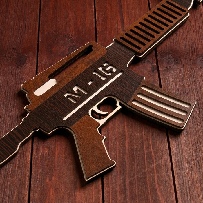 Сувенир деревянный автомат Сувенир деревянный автомат "М16", малый