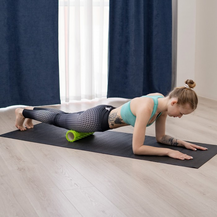 Ролик массажный Sangh, 30х10 см, цвет зелёный Ролик массажный Sangh, 30х10 см, цвет зелёный