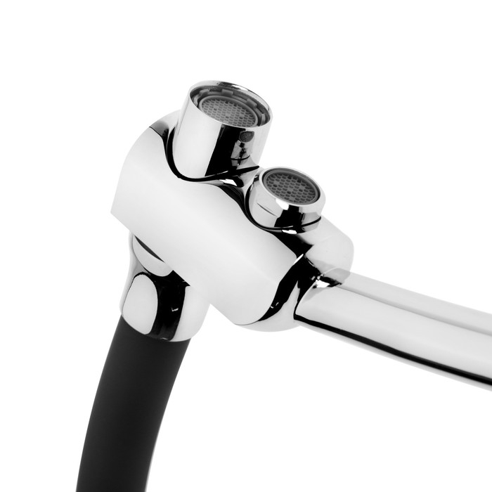 Cмеситель для кухни Accoona A5179F-13, однорычажный, выход для питьевой воды, черный, хром Cмеситель для кухни Accoona A5179F-13, однорычажный, выход для питьевой воды, черный, хром