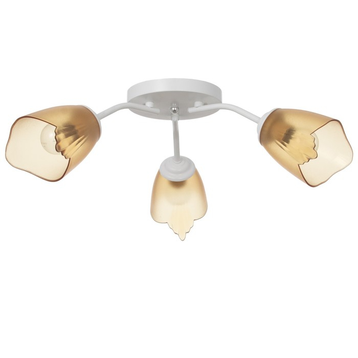 Люстра Оникс 3х15Вт E27 белый-коричневый 50х50х15см BayerLux Люстра Оникс 3х15Вт E27 белый-коричневый 50х50х15см BayerLux