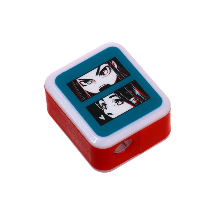 Точилка пластиковая MESHU Kawaii, 1 отверстие, МИКС Точилка пластиковая MESHU Kawaii, 1 отверстие, МИКС