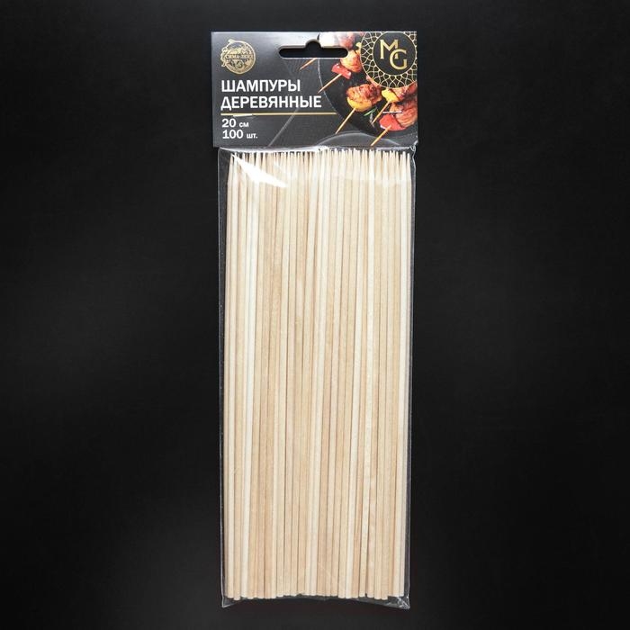 Шампур деревянный Magistro, 20×0,3 см, по 100 шт, берёза Шампур деревянный Magistro, 20×0,3 см, по 100 шт, берёза