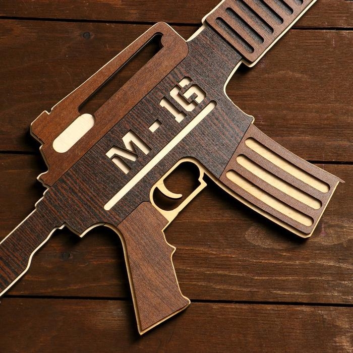 Сувенир деревянный автомат Сувенир деревянный автомат "М16", малый