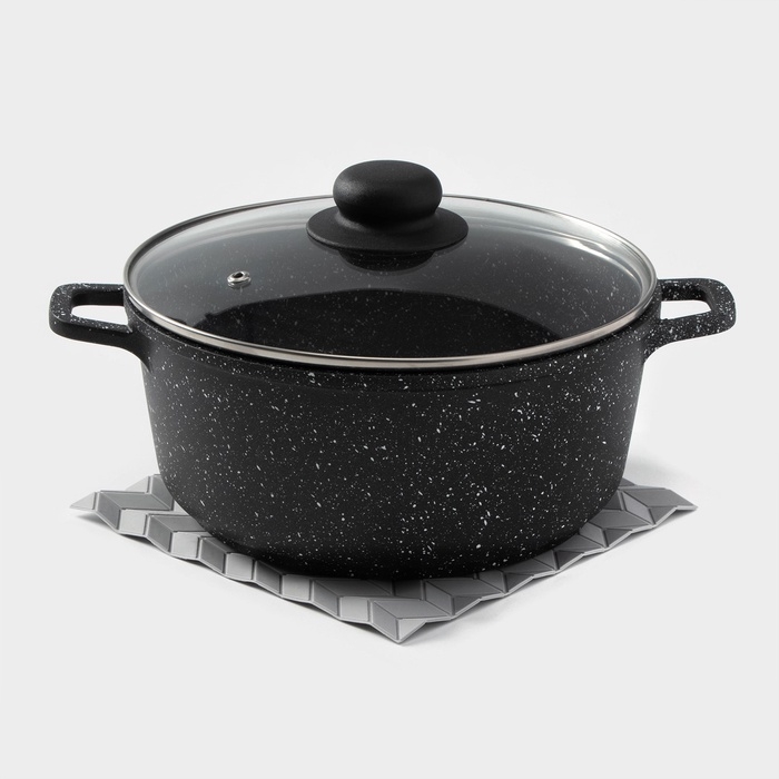 Набор подставок под горячее Набор подставок под горячее "Бамбук", 2 шт, 19,5х19,5х0,4 см, цвет серый