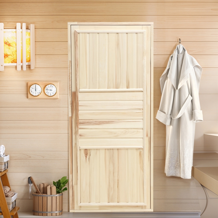 Дверь для бани и сауны Дверь для бани и сауны "Эконом", ЛИПА 180×80см