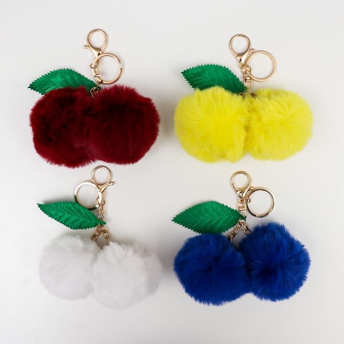 Пушистик на кольце Пушистик на кольце "Ягодки" МИКС 7х7х7 см