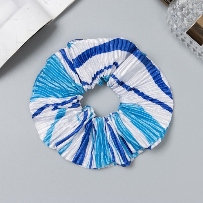 Резинка для волос Резинка для волос "Орбита" жатка полосы, 12 см, синий