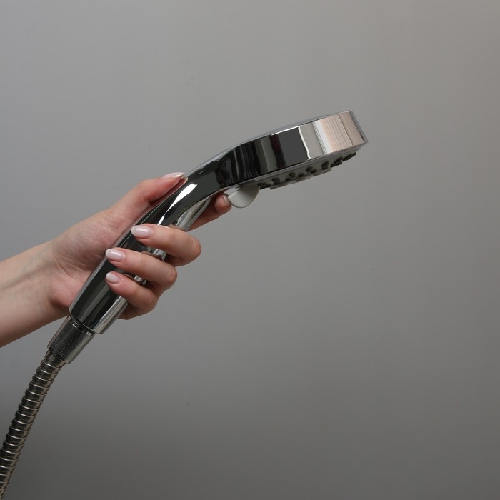 Душевая лейка Accoona А329, 3 режима, корпус пластик, цвет хром