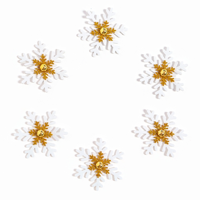 Новый год! Декор «Снежинки», набор 6 шт. Новый год! Декор «Снежинки», набор 6 шт.