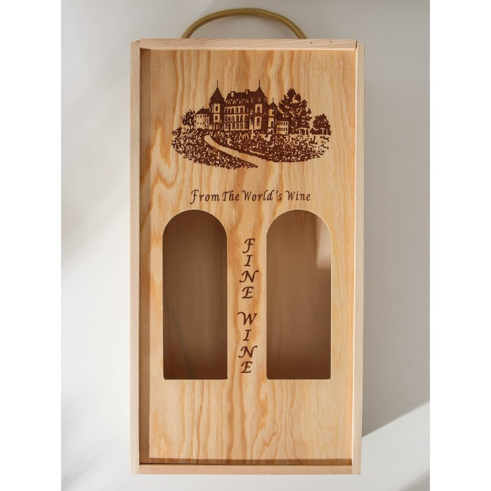 Ящик для хранения вина Доляна «Кальяри», 35×18 см, на 2 бутылки Ящик для хранения вина Доляна «Кальяри», 35×18 см, на 2 бутылки