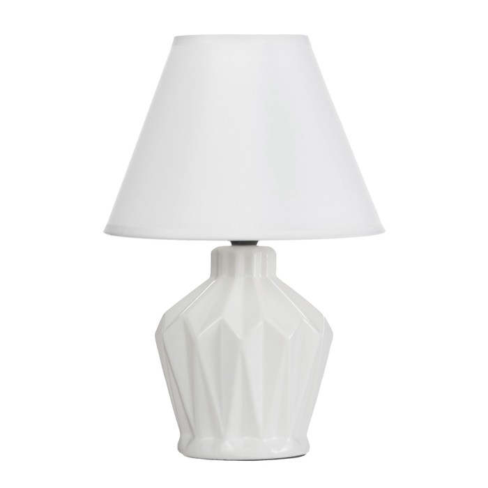 Лампа настольная "Грани" 1х25Вт E14 белый 20х20х30см RISALUX