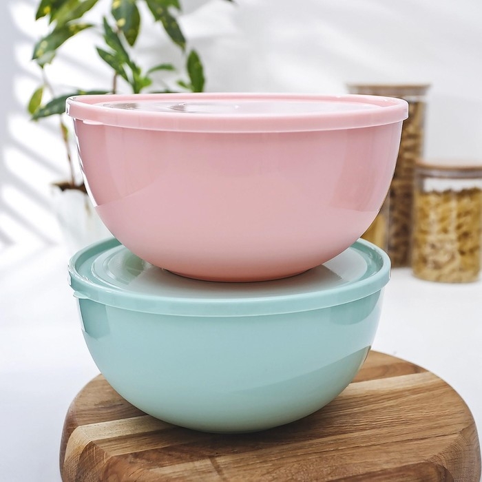 Салатник с крышкой «Galaxy», 2,5 л, цвет микс