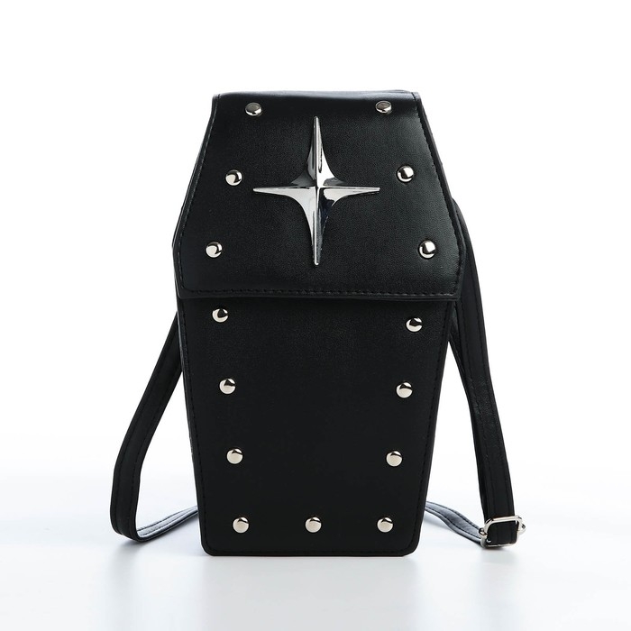 Сумка молодёжная на магните, цвет чёрный Сумка молодёжная на магните, цвет чёрный