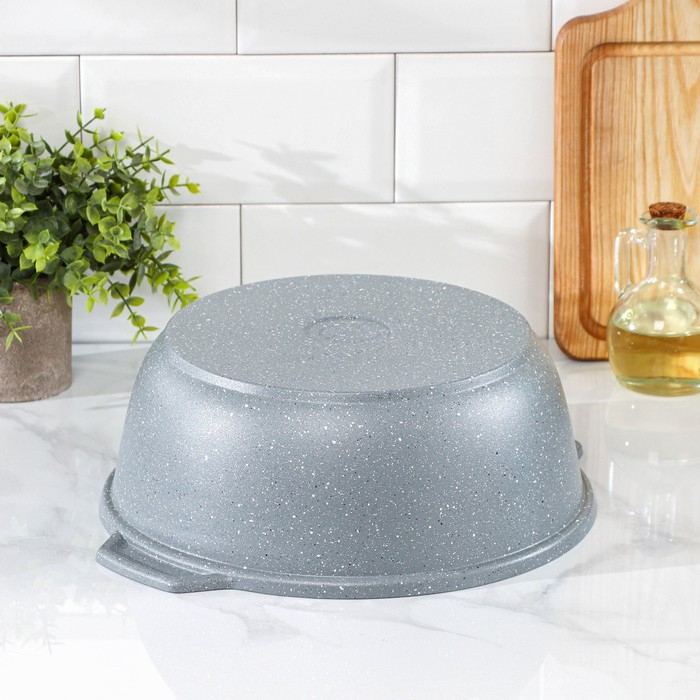 Жаровня, 4 л, d=26 см, h=11 см, антипригарное покрытие, цвет светло-серый Жаровня, 4 л, d=26 см, h=11 см, антипригарное покрытие, цвет светло-серый