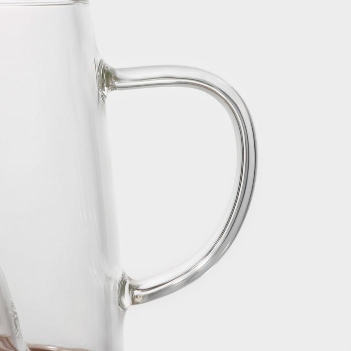 Кружка стеклянная с деревянной крышкой «Арбузик», 300 мл