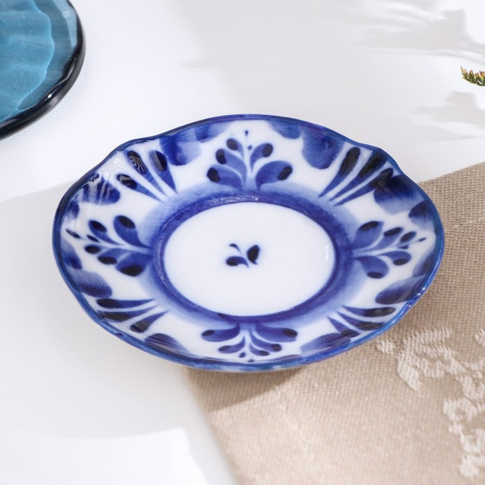 Блюдце «Силуэт», 9х9х1 см, гжель Блюдце «Силуэт», 9х9х1 см, гжель