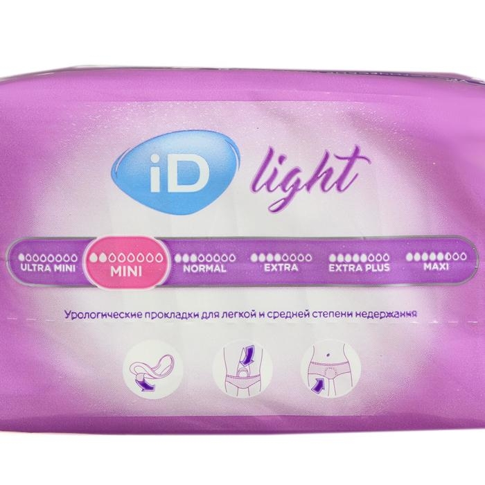 Урологические прокладки iD Light, Mini 20 шт Урологические прокладки iD Light, Mini 20 шт