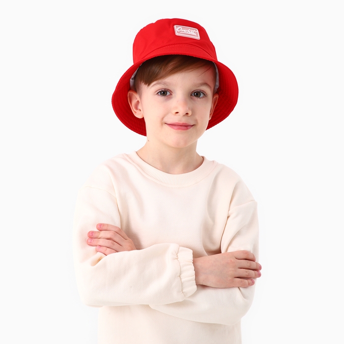 Панама детская для девочки, цвет красный, р-р 48-50 Панама детская для девочки, цвет красный, р-р 48-50