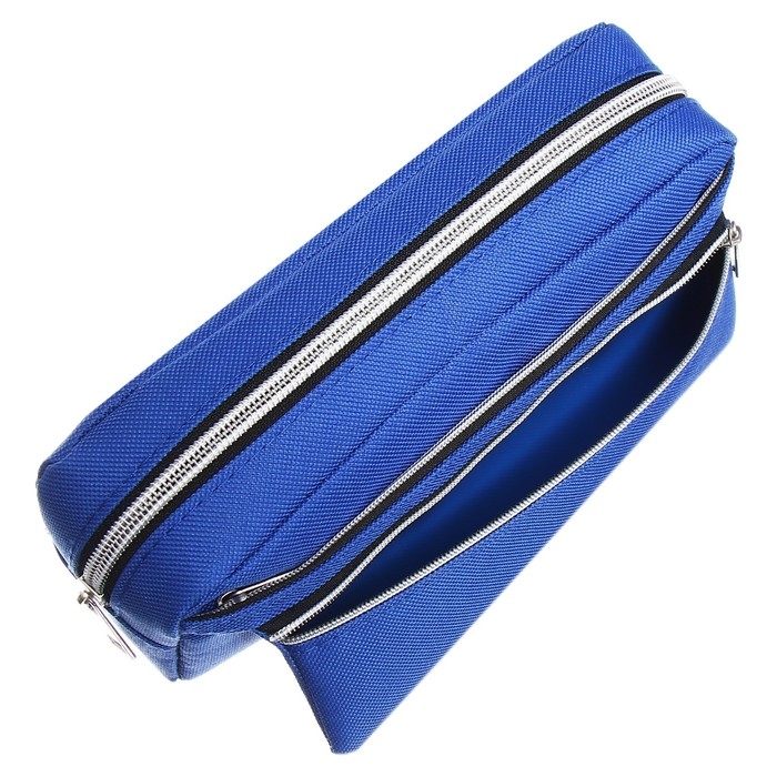 Пенал мягкий 3 отделения, 130 х 210 х 100 мм, объёмный, Calligrata, синий Пенал мягкий 3 отделения, 130 х 210 х 100 мм, объёмный, Calligrata, синий