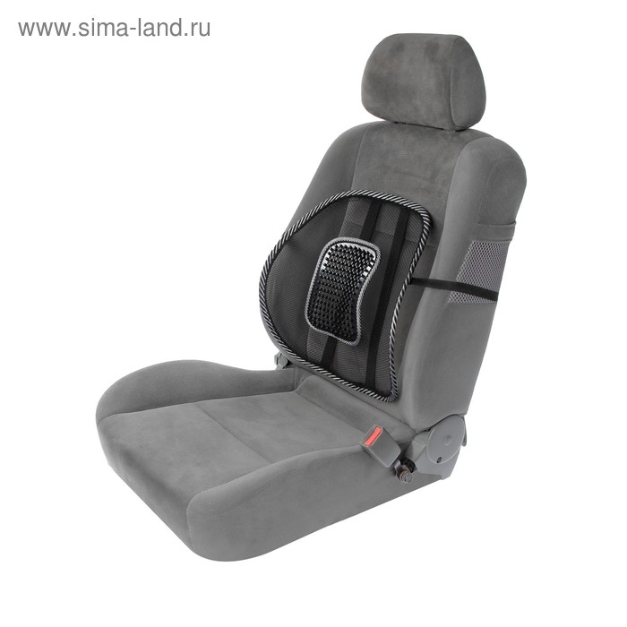 Поддержка поясничная Nova Bright сетчатая с массажером, чёрная, 40 х 39 см Поддержка поясничная Nova Bright сетчатая с массажером, чёрная, 40 х 39 см