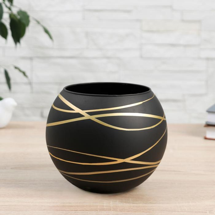 Ваза Ваза "Серпантин" шаровая V=1.7 л, 13 см, микс