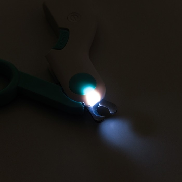 Когтерез - ножницы для животных с LED фонарём, голубой Когтерез - ножницы для животных с LED фонарём, голубой