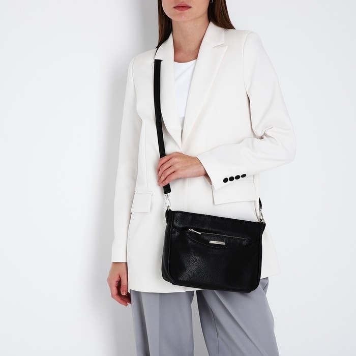 Сумка кросс-боди на молнии, цвет чёрный Сумка кросс-боди на молнии, цвет чёрный