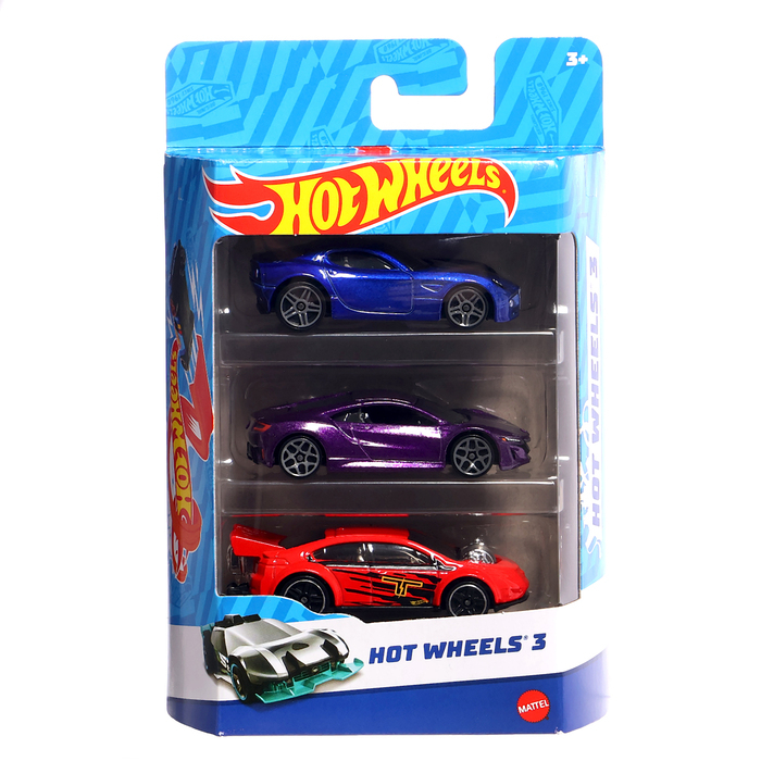 Набор машинок Hot Wheels, в наборе - 3 шт, МИКС Набор машинок Hot Wheels, в наборе - 3 шт, МИКС