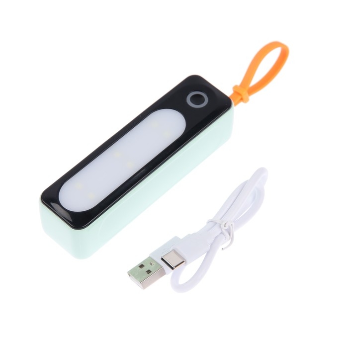 Внешний аккумулятор DX151, 5000 мАч, USB, Type-C, кабель Type-C, фонарь, зелёный Внешний аккумулятор DX151, 5000 мАч, USB, Type-C, кабель Type-C, фонарь, зелёный