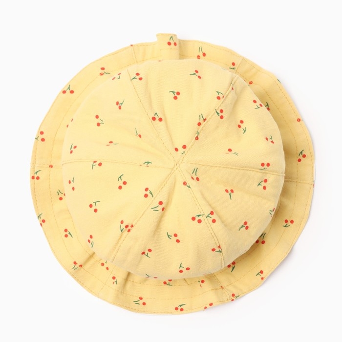 Панама детская MINAKU Панама детская MINAKU "Вишенка", цв, белый/желтый, р-р 46