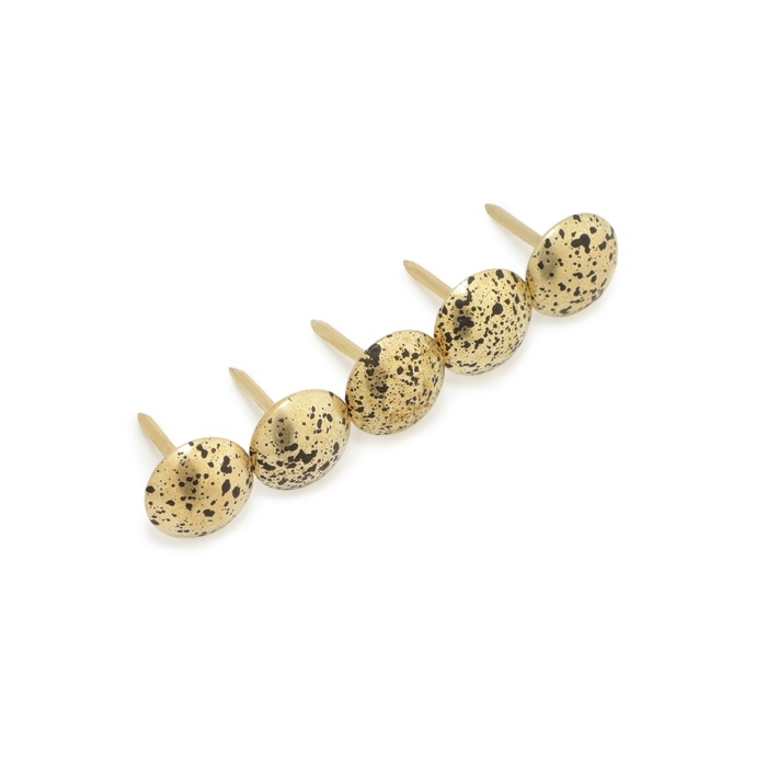 Гвозди ТУНДРА, декоративные, обивочные, 11х17 мм, античное золото, фасовка 50 шт Гвозди ТУНДРА, декоративные, обивочные, 11х17 мм, античное золото, фасовка 50 шт