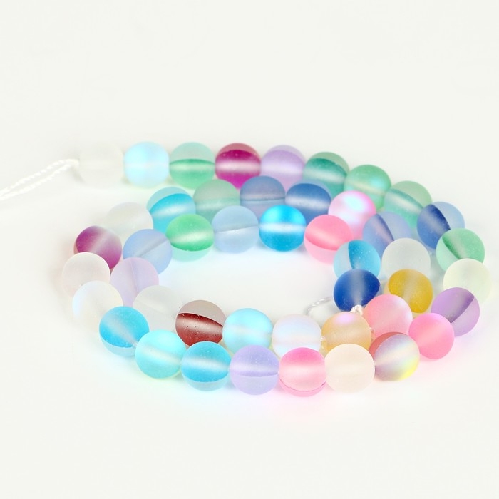 Бусины из натурального камня &laquo;Кошачий глаз&raquo;, набор 46 шт., размер 1 шт. &mdash; 8 мм, матовый МИКС