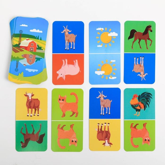 Настольная игра «Домино. Обитатели фермы», 28 карт, 3+ Настольная игра «Домино. Обитатели фермы», 28 карт, 3+