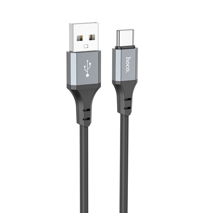 Кабель Hoco X92, Type-C - USB, 3 А, 3 м, оплётка силикон, чёрный