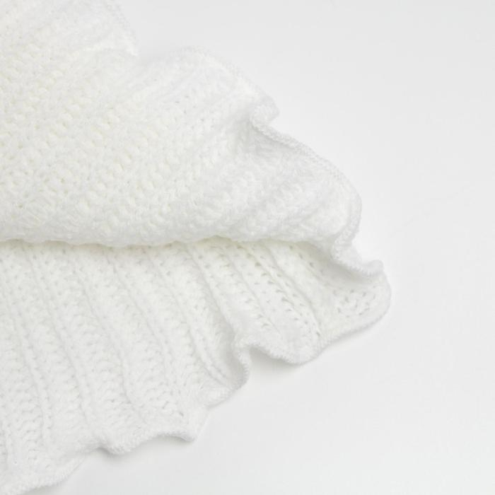 Шарф-манишка, цвет белый, размер L (8 лет)