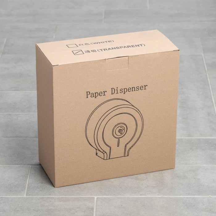 Диспенсер туалетной бумаги, 28×27,5×12 см, втулка 6,5 см, пластик, цвет чёрный Диспенсер туалетной бумаги, 28×27,5×12 см, втулка 6,5 см, пластик, цвет чёрный