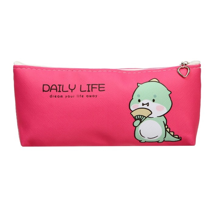 Пенал школьный на молнии Пенал школьный на молнии "Динозаврик", МИКС