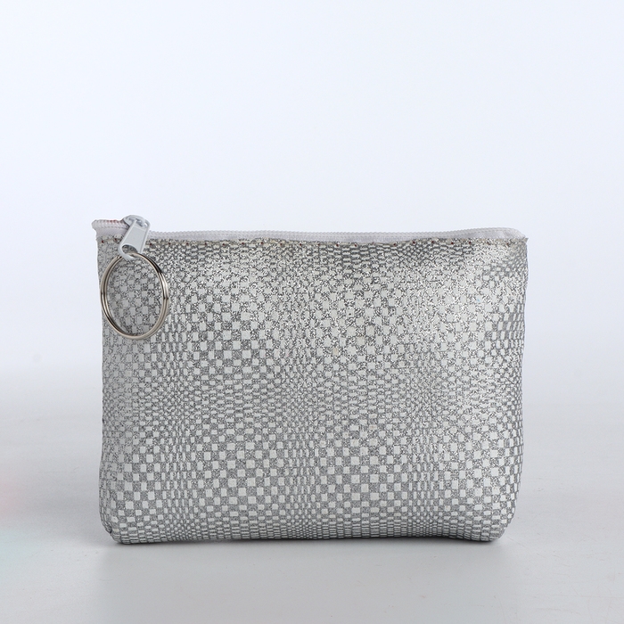 Кошелёк женский на молнии, цвет серебряный Кошелёк женский на молнии, цвет серебряный