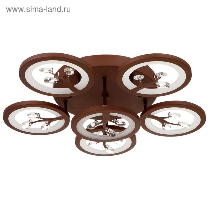 Люстра с ПДУ 661315/6 LED 120Вт 3 режима 3000-6000К кофе 59x59x13,5 см