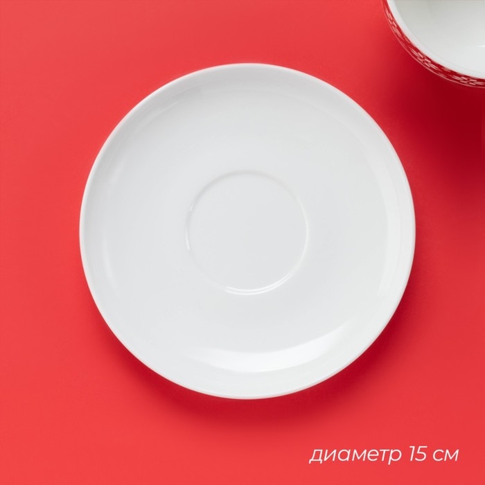 Новогодняя чайная пара Доляна «Финский лес», 2 предмета: чашка 210 мл, блюдце d=15 см, фарфор, цвет белый Новогодняя чайная пара Доляна «Финский лес», 2 предмета: чашка 210 мл, блюдце d=15 см, фарфор, цвет белый