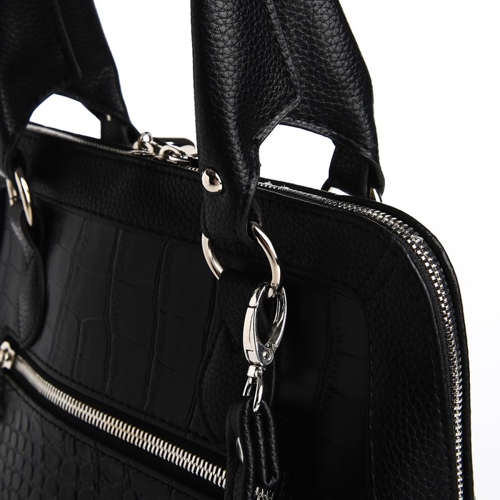 Сумка женская TEXTURA, тоут, средний размер, цвет чёрный