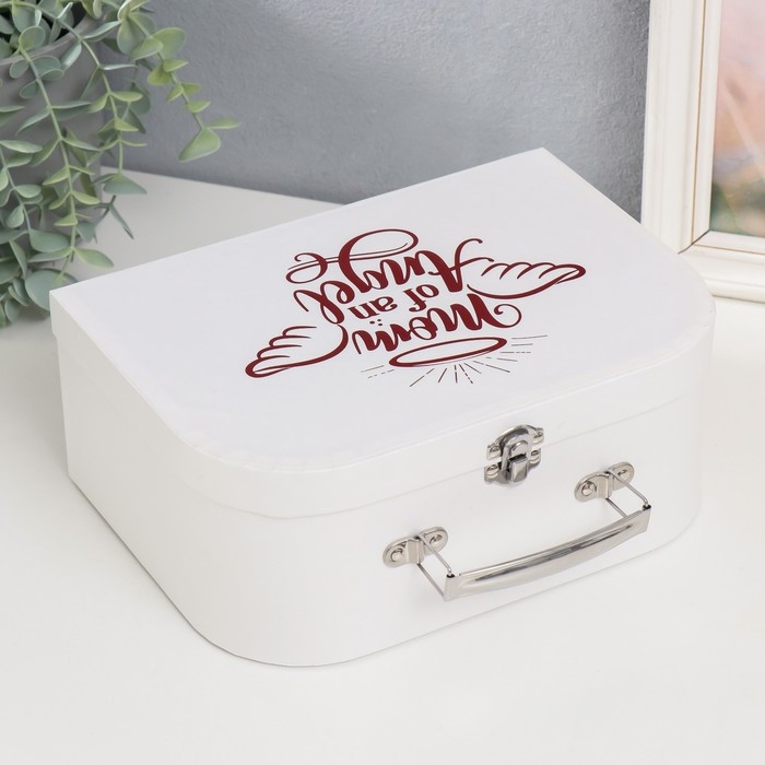 Шкатулка картон сундучок Шкатулка картон сундучок "Мама ангела" 25х10х18,5 см