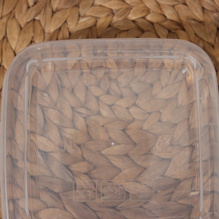 Набор контейнеров для продуктов с защёлкой, герметичная крышка, 3 шт: 400 мл, 800 мл, 1,5 л, прозрачные, крышка голубая Набор контейнеров для продуктов с защёлкой, герметичная крышка, 3 шт: 400 мл, 800 мл, 1,5 л, прозрачные, крышка голубая