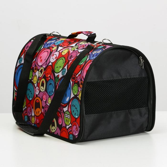 Сумка - переноскара для животных, каркасная, ПВХ, 46 х 28 х 29 см, микс цветов Сумка - переноскара для животных, каркасная, ПВХ, 46 х 28 х 29 см, микс цветов