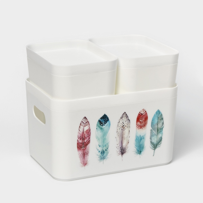 Набор органайзеров Serenity, цвет снежно-белый Набор органайзеров Serenity, цвет снежно-белый